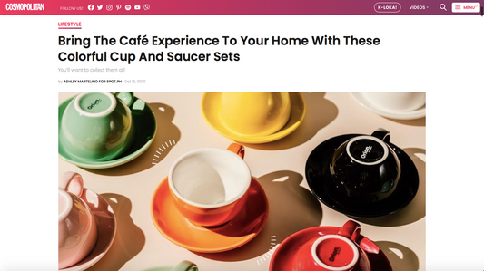 Bring The Café Experience To Your Home With These Colorful Cup And Saucer Sets